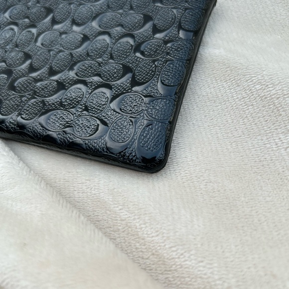 Black Coach Patent Leather Wristlet - Picture 2 of 6